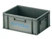 Een Bac à papier en plastique 40x30x17,5cm gris koop je bij QuickOffice BV