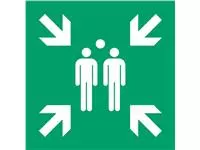 Een Pictogram bordje Djois Verzamelplaats 300 x 300 mm Groen koop je bij Kantorice office &amp; business supplies