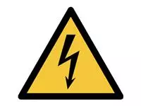 Een Pictogram Tarifold waarschuwing elektrische spanning 150x133mm koop je bij QuickOffice BV