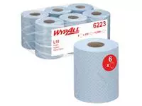 Een Poetsrol WypAll L10 1-laags 18,3cm163m 6 rollen à 430 vel blauw 6223 koop je bij Kantorice office &amp; business supplies