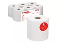 Een Poetsrol WypAll L10 1-laags 18,3cmx190m 500vel wit 7406 koop je bij De Joma BV