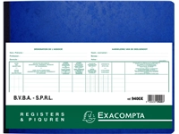 Een Register Piqure aandeelhouder BVBA/ SPRL 320x240mm 80vel groen koop je bij Clippz! Office Supplies