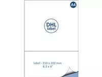 Een Retourlabel DHL IEZZY A4 1.000 vel 210x102mm 1000 labels koop je bij Schellen Boek- en Kantoorboekhandel