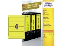 Een Rugetiket Avery breed 61x192mm zelfklevend geel koop je bij All Office Kuipers BV