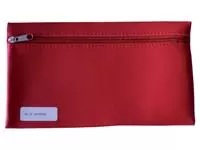 Schooletui 15x26cm met rits skai helder rood