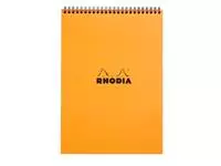 Spiraalblok Rhodia A4 lijn 160 pagina&#39;s 80gr oranje