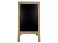 Een Stoepbord Securit 72x131x4cm steigerhout koop je bij Continu Kantoor