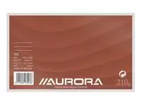 Een Systeemkaart Aurora 200x125mm lijn met rode koplijn 210gr wit koop je bij De Joma BV