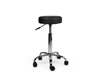 Een Tabouret kruk Office standaard met gasveer harde wielen zw koop je bij Romijn Office Supply