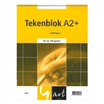 Een Tekenblok 4art A2 120gr geel 32 vel koop je bij Topkantoor Repro Creatief