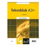 Een Tekenblok 4art A3 120gr geel 32 vel koop je bij Topkantoor Repro Creatief