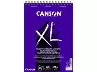 Tekenblok Canson XL Fluid Mixed Media A4 30vel 250gr
