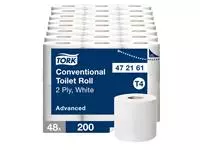 Buy your Toiletpapier Tork T4 advanced 2-laags 200vel wit 472161 at QuickOffice BV