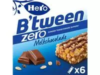 Tussendoortje Hero B&#39;tween melkchocolade zero 6pack reep 20gr