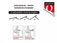 Een Laptopstandaard Quantore verstelbaar antraciet koop je bij Schellen Boek- en Kantoorboekhandel