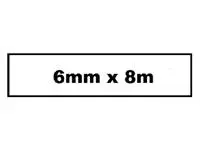 Een Labeltape Quantore TZE-211 6mm x 8m zwart op wit koop je bij De Joma BV