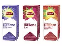 Een Thee Lipton Energise English breakfast 25x1.5gr koop je bij All Office Kuipers BV