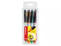 Een Markeerstift STABILO Navigator 545/4 assorti etui à 4 stuks koop je bij Company Supplies