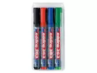 Buy your Viltstift edding 363 whiteboard schuin 1-5mm assorti set à 4 stuks at QuickOffice BV