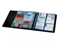 Een Visitekaartringband Sigel VZ301 voor 400 kaarten 90x58mm velvet zwart koop je bij De Joma BV