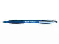 Balpen Bic Atlantis soft metalen clip clic medium blauw