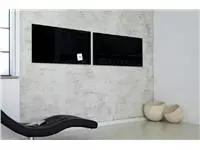 Een Glasbord Sigel magnetisch 910x460x15mm zwart koop je bij De Joma BV