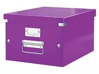 Een Opbergbox Leitz WOW Click & Store 281x200x370mm paars koop je bij QuickOffice BV