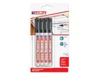 Buy your Viltstift edding 400 rond 1mm zwart blister à 4 stuks at QuickOffice BV