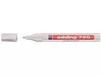 Een Viltstift edding 750 lak rond 2-4mm blist1 wit koop je bij All Office Kuipers BV
