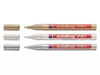 Een Viltstift edding 751 lakmarker rond 1-2mm goud koop je bij Kantoorboekhandel Van Atten