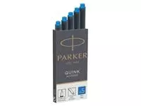 Een Inktpatroon Parker Quink uitwasbaar koningsblauw pak à 5 stuks koop je bij iPlusoffice