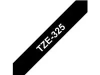 Een Labeltape Brother P-touch TZE-325 9mm wit op zwart koop je bij De Joma BV