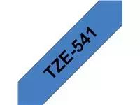 Een Labeltape Brother P-touch TZE-541 18mm zwart op blauw koop je bij De Joma BV