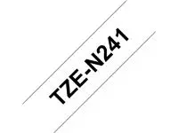 Een Labeltape Brother P-touch TZE-N241 18mm zwart op wit koop je bij Schellen Boek- en Kantoorboekhandel