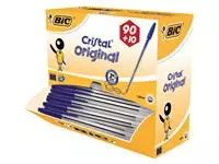 Buy your Balpen Bic Cristal medium blauw doos à 90+10 gratis at QuickOffice BV