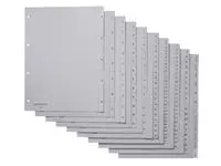 Een Tabbladen Quantore 4-gaats 1-15 genummerd grijs PP koop je bij QuickOffice BV