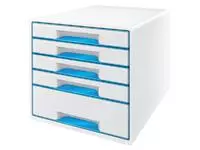 Ladenblok Leitz WOW 5 laden wit/blauw