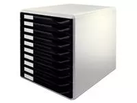 Een Module de classement Leitz A4 10 tiroirs noir/blanc koop je bij QuickOffice BV