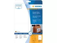 Een Etiket HERMA 4576 105x148mm 80st folie wit koop je bij All Office Kuipers BV