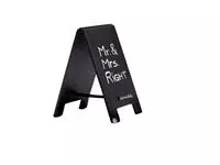 Een Krijtbord securit mini tafel set 5 stuks zwart koop je bij De Joma BV
