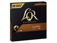 Een Koffiecups L'Or espresso Lungo Estremo 20 stuks koop je bij De Joma BV