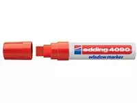 Een Krijtstift edding 4090 window blok 4-15mm rood koop je bij All Office Kuipers BV