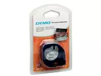 Een Labeltape Dymo letratag 91208 12mmx4m metallic zwart op zilver koop je bij Sysdicom BV