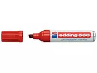 Een Viltstift edding 500 schuin 2-7mm rood koop je bij Schellen Boek- en Kantoorboekhandel