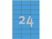 Een Etiket AZ 3449 70x37mm blauw 2400stuks koop je bij All Office Kuipers BV