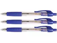 Een Balpen Quantore Grip drukknop blauw medium koop je bij Quality Office Supplies