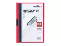 Klemmap Durable Duraclip A4 3mm 30 vellen rood