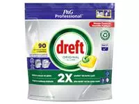 Vaatwastabletten Dreft All-in-1 professional lemon 90 stuks