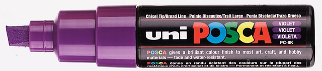 Een Verfstift Posca PC8K breed schuin paars koop je bij Romijn Office Supply