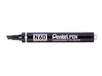 Een Viltstift Pentel N60 schuin zwart 1.2-6mm koop je bij Sysdicom BV